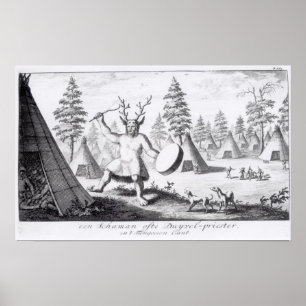 Póster Shaman del nativo americano