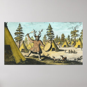 Póster Shaman del nativo americano
