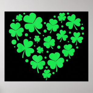 Póster Shamrock Heart Lucky