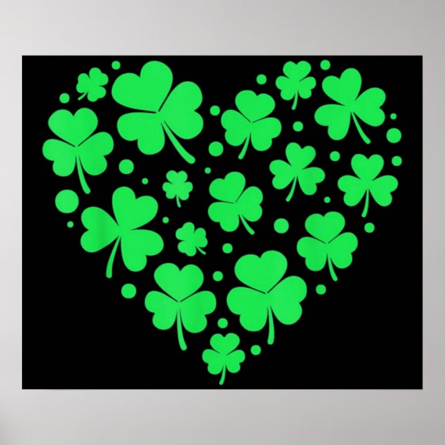 Póster Shamrock Heart Lucky (Frente)