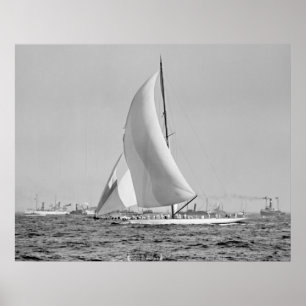 Póster Shamrock III en la America's Cup Finish 1903