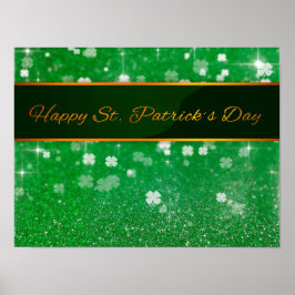 Póster Shamrock, Purpurina de San Patricio