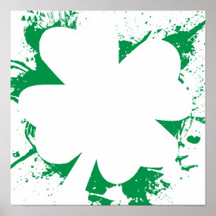 Póster Shamrock Splatter