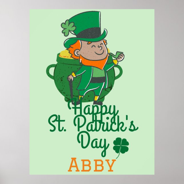 Póster Shamrock St. Patrick's Day (Frente)