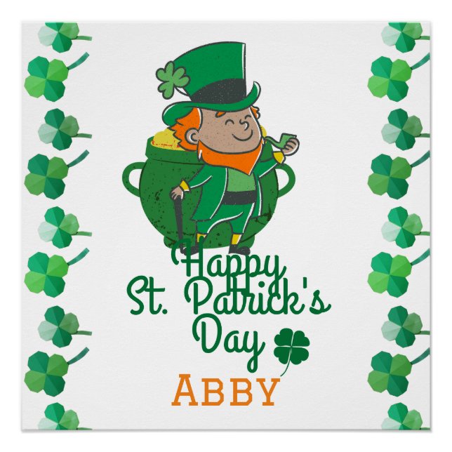 Póster Shamrock St. Patrick's Day (Anverso)