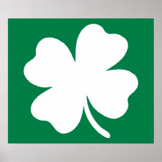 Póster Shamrock St Patricks Day Irlanda