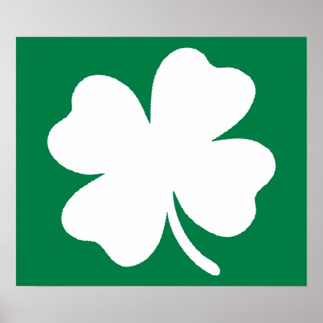 Póster Shamrock St Patricks Day Irlanda (Frente)