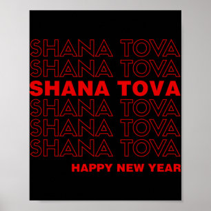 Póster Shana Tova Rosh Hashaná Meme Año Nuevo Judío Que