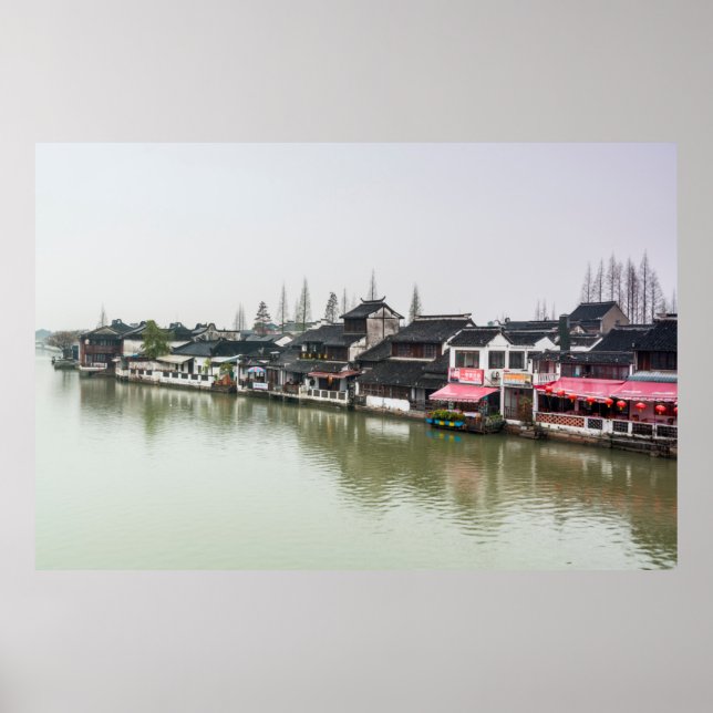 Póster Shanghai, China, 30 de marzo de 2017, Wooden histó (Frente)