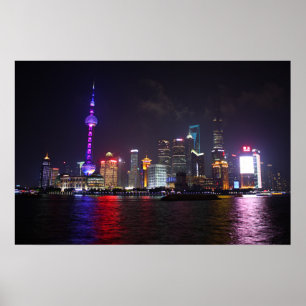 Póster Shanghái por Poster nocturno