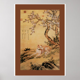 Póster Shanxing Wolf (睒 星 狼)~Greyhound Giuseppe Castiglio