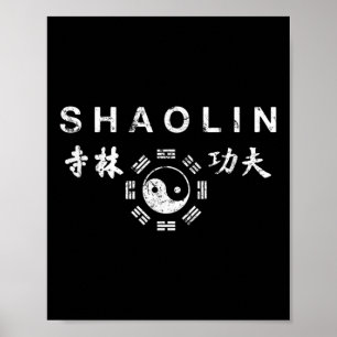 Póster Shaolin Kung Fu Artes Marciales Chinas