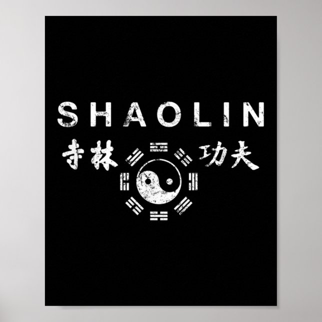 Póster Shaolin Kung Fu Artes Marciales Chinas (Frente)