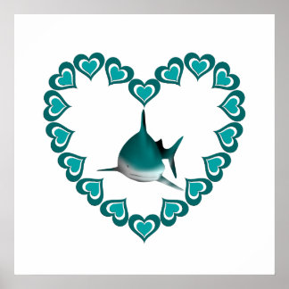 Póster Shark Inside Heart