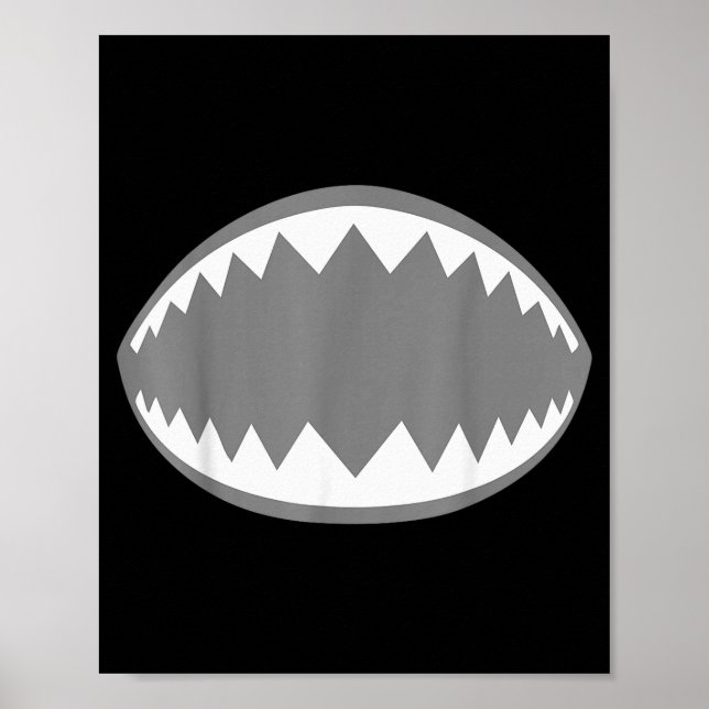 Póster Shark Jaw Shirt Adult Kids Men Women Shark Mouth C (Frente)