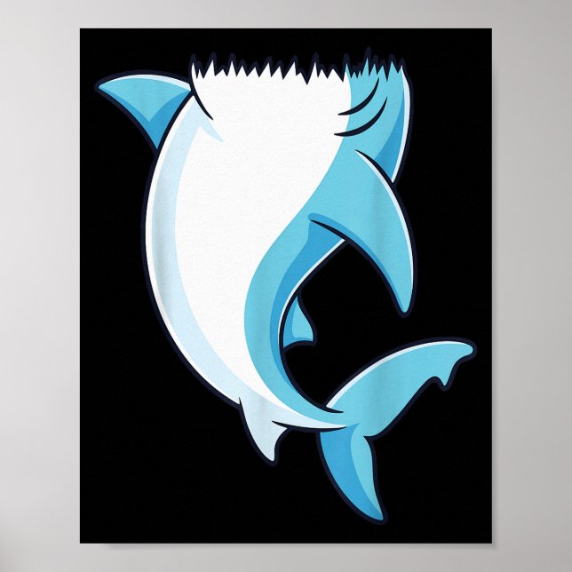 Póster Shark Shirt Adult Kids Men Women Shark Costume  (Frente)