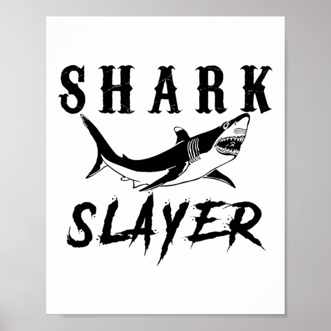 Póster Shark Slayer Shark Fishing And Salt Water Anglers  (Frente)