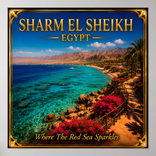 Póster Sharm El Sheikh Egipto Mar Rojo