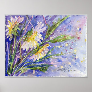 Póster Shasta Daisy - letra pequeña