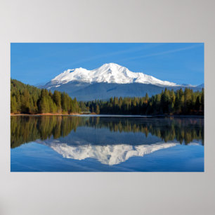 PÓSTER SHASTA DEL SOPORTE REFLEJADO
