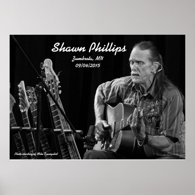 Póster Shawn Phillips LIVE at Zumbrota, MN in 2015 (Frente)