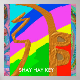 Póster SHAYHAYKEY Gold - Símbolo básico de Reiki