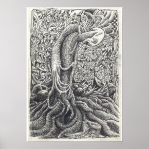 Póster Shayol, dibujo de tinta