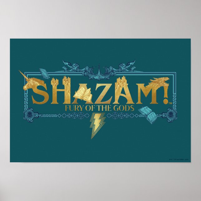 Póster ¡SHAZAM! Furia de los dioses | Logotipo mítico (Frente)