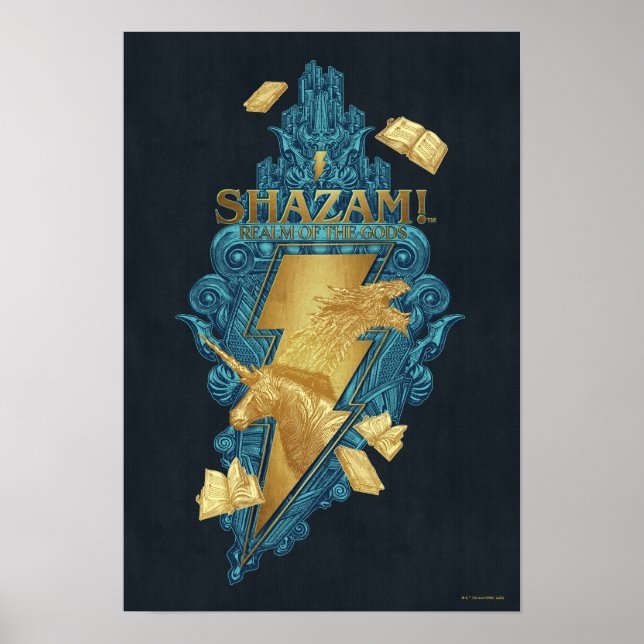 Póster ¡SHAZAM! Furia de los dioses | Logotipo Realm of t (Frente)