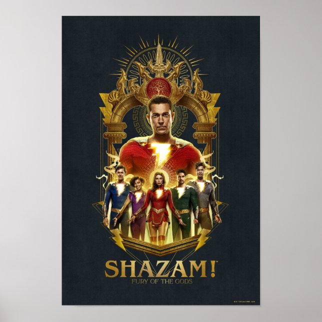 Póster ¡SHAZAM! Furia de los dioses | Marco humedal de SH (Frente)