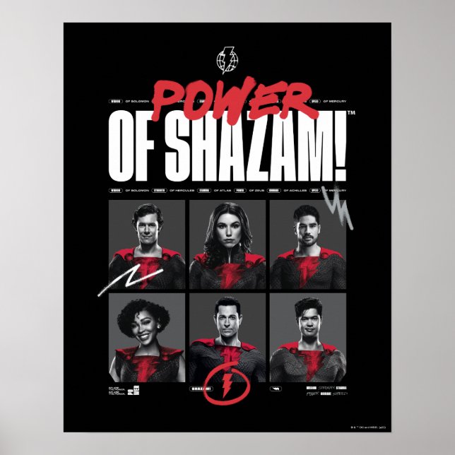 Póster ¡SHAZAM! Furia de los dioses | Poder del Grupo SHA (Frente)