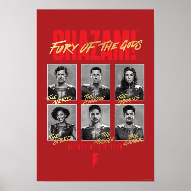 Póster ¡SHAZAM! Furia de los dioses | SHAZAMily Yearbook (Frente)