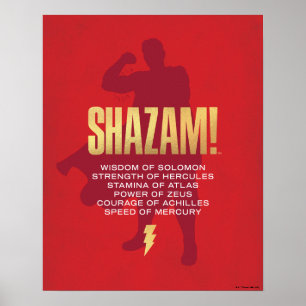 Póster ¡SHAZAM! Furia de los dioses   Silueta flexible