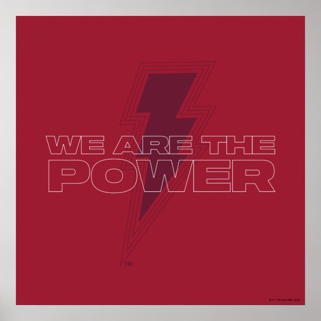 Póster ¡SHAZAM! Furia de los dioses | Somos el Poder (Frente)