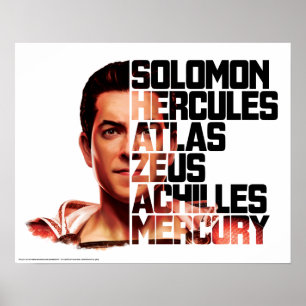 Póster ¡SHAZAM!   Gráfico de Acrónimo de Shazam Closeup