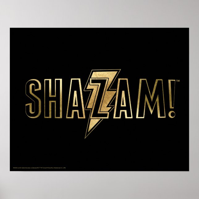 Póster ¡SHAZAM! | Logotipo de oro (Frente)
