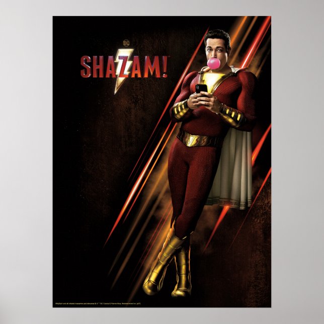 Póster ¡SHAZAM! | Shazam Bearing Bubble Gum (Frente)