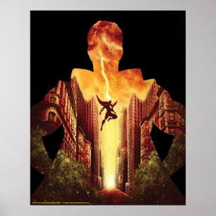Póster SHAZAM! Shazam Sunset Silhouette