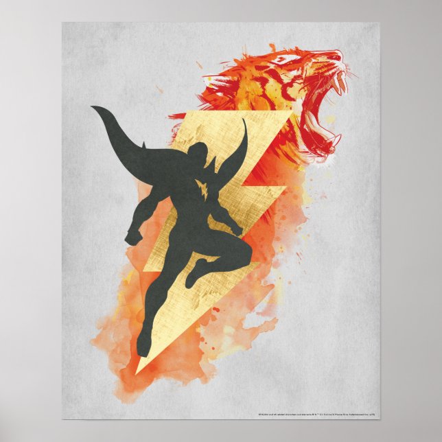 Póster ¡SHAZAM! | Shazam Tiger & Lightning Graphic (Frente)