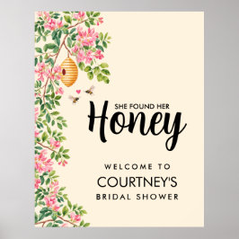 Póster She Found Her Honey Bridal Shower Welcome Sign