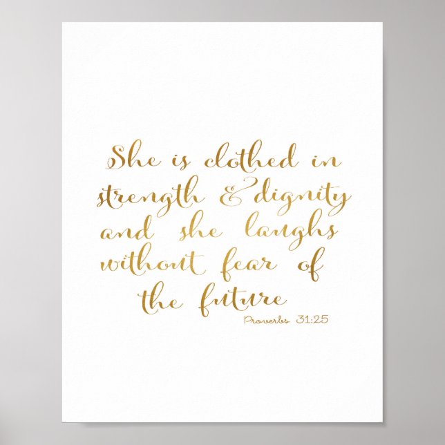Póster She is clothed with strength and dignity (Frente)