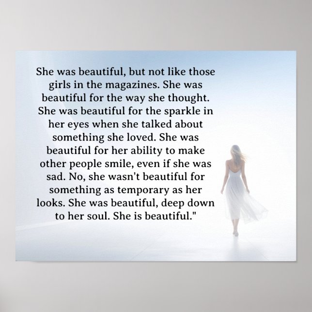 Póster She was beautiful === F.Scott Fitzgerald  quote (Frente)