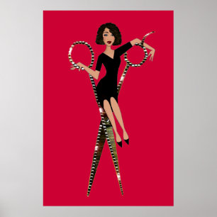 Póster "Shear Diva" /Con Color De Bckgr