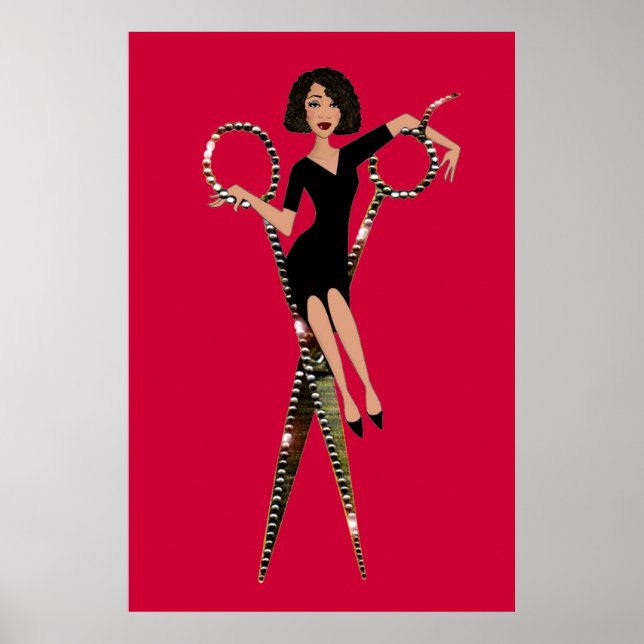 Póster "Shear Diva" /Con Color De Bckgr (Frente)