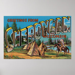 Póster Sheboygan, Wisconsin (indios # 2)