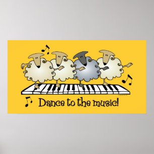 Póster Sheep Chorus Line Print