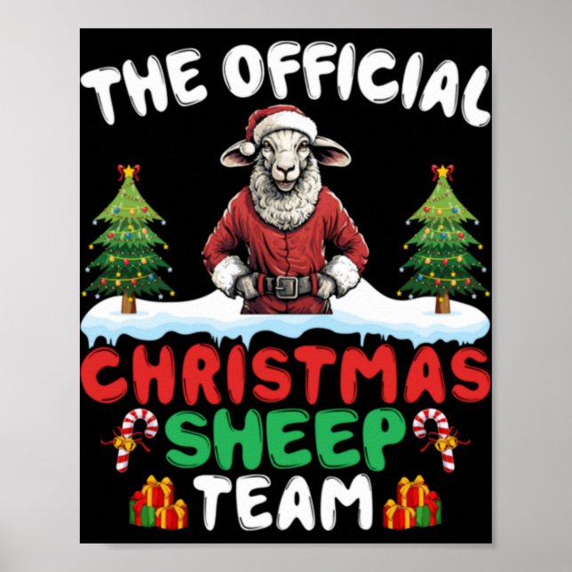 Póster Sheep Lover Xmas Lights Christmas Tree Christmas S (Frente)