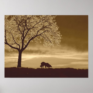 Póster "Sheep on the Horizon 3"~Border Collie Poster