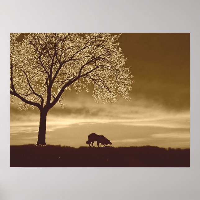 Póster "Sheep on the Horizon 3"~Border Collie Poster (Frente)