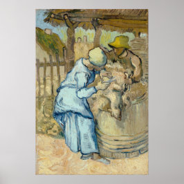 Póster Sheep Shearer tras Millet por Vincent Van Gogh